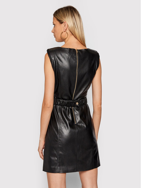 Liu Jo Liu Jo Rochie din imitație de piele CF1008 E0641 Negru Regular Fit