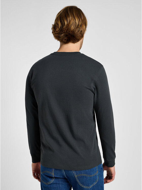 Lee Lee Longsleeve LS UTILITY ARTIST TEE Czarny Regular Fit