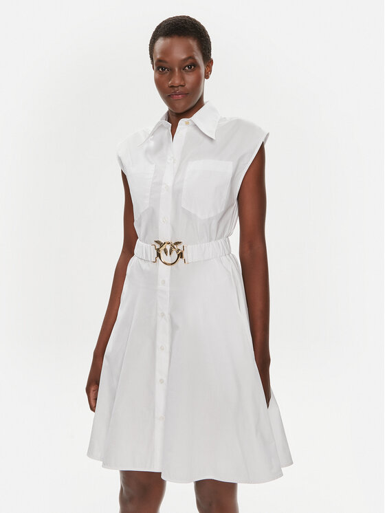 PINKO Pinko Сукня-сорочка Anaceta 103111 A1P4 Білий Regular Fit