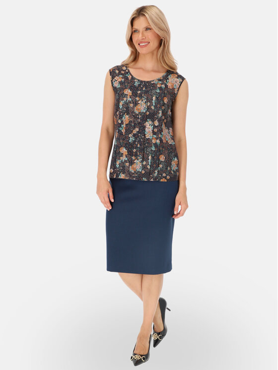 Potis & Verso Potis & Verso Bluzka Franka Granatowy Regular Fit