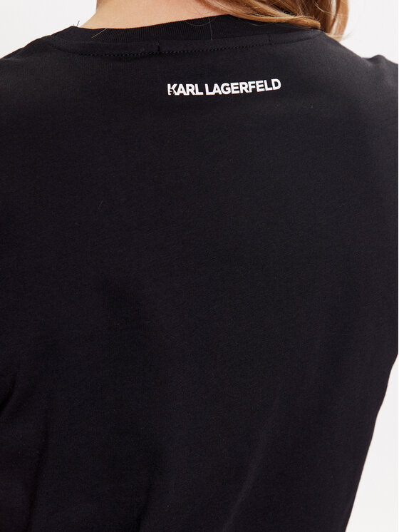 KARL LAGERFELD KARL LAGERFELD Футболка Ikonik 2.0 230W1704 Чорний Regular Fit