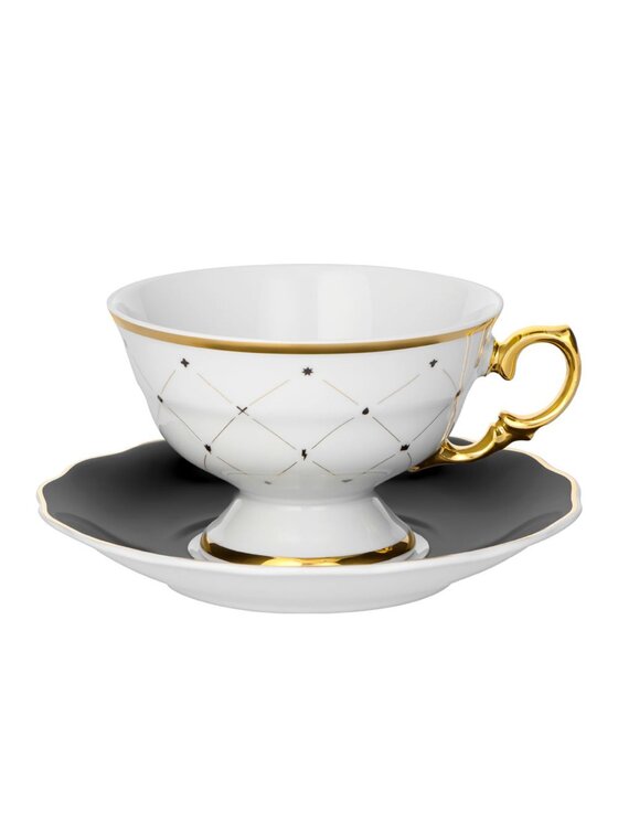 Ćmielów Ćmielów Filiżanka do herbaty Alasca Circus Black Biały