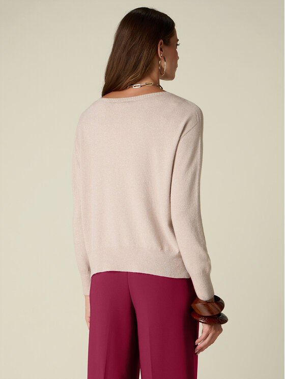 Oltre Oltre Maglione M157E102358N006 Crema Regular Fit
