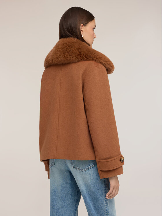 Motivi Motivi Cappotto invernale R031W000209N012 Marrone Boxy Fit