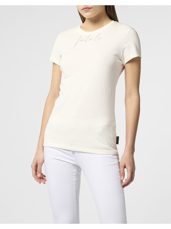 PHILIPP PLEIN PHILIPP PLEIN T-Shirt 26533 Biały Skin Tight Fit