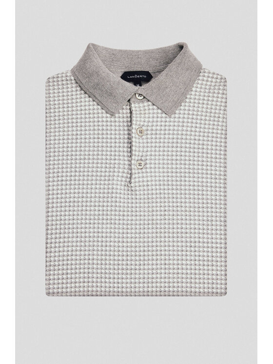 Lancerto Lancerto Polo Walt PO073125000035 Szary Regular Fit