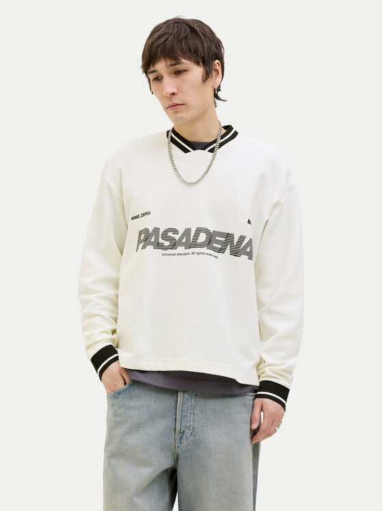 Jack & Jones Jack & Jones Mikina Horizon 12278566 Bílá Oversize