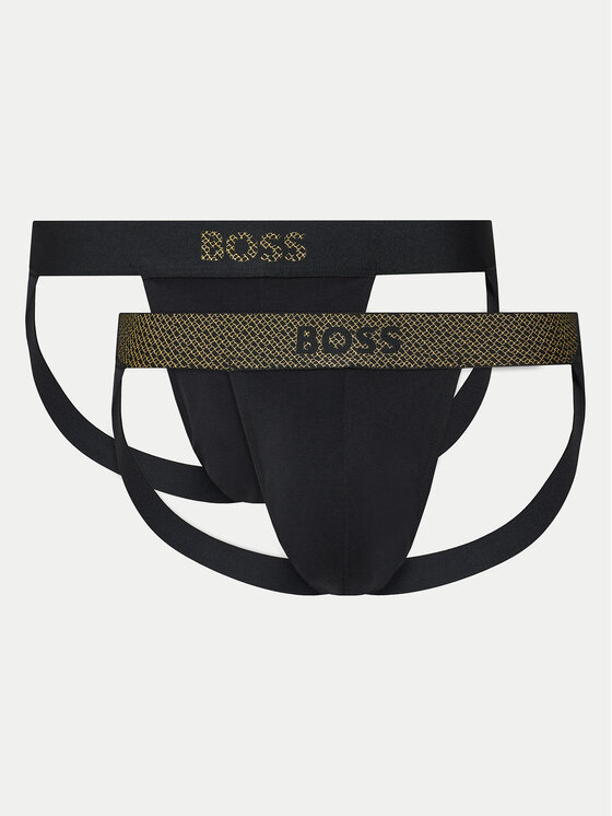 Boss 2 pāru Jock Strap īso slip apakšbikšu komplekts 50524439 Melns