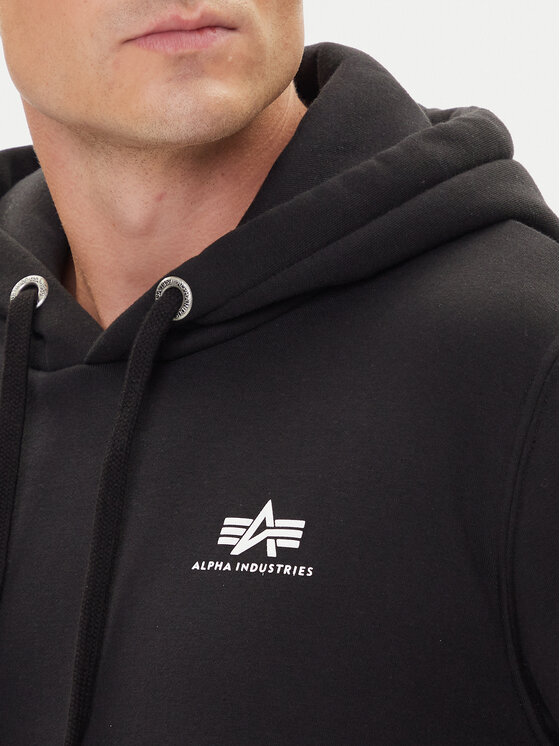 Alpha Industries Alpha Industries Μπλούζα Basic Hoody Small Logo 196318 Μαύρο Regular Fit