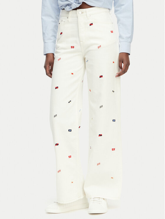 Tommy Jeans Tommy Jeans Džinsi Claire DW0DW23042 Krēmkrāsas Wide Leg