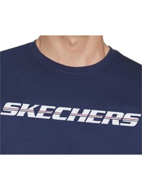 Skechers Skechers T-Shirt TS72-NVY Granatowy Regular Fit