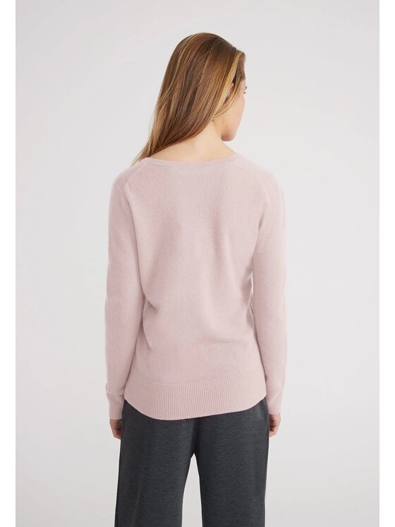 Style Republic Style Republic Sweter Kaszmir Różowy jasny Comfort Fit