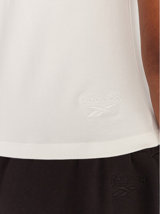 Reebok Reebok Tricou RK25309CCW Alb Slim Fit