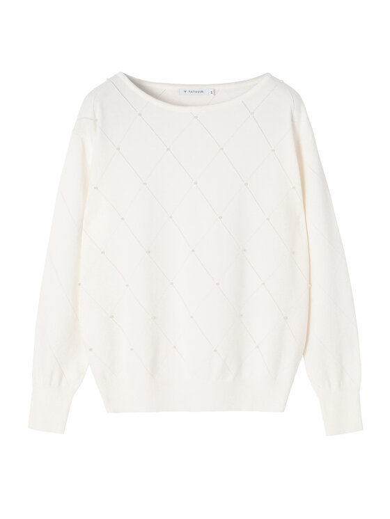 TATUUM Tatuum Sweter AZAKI Écru Classic Fit