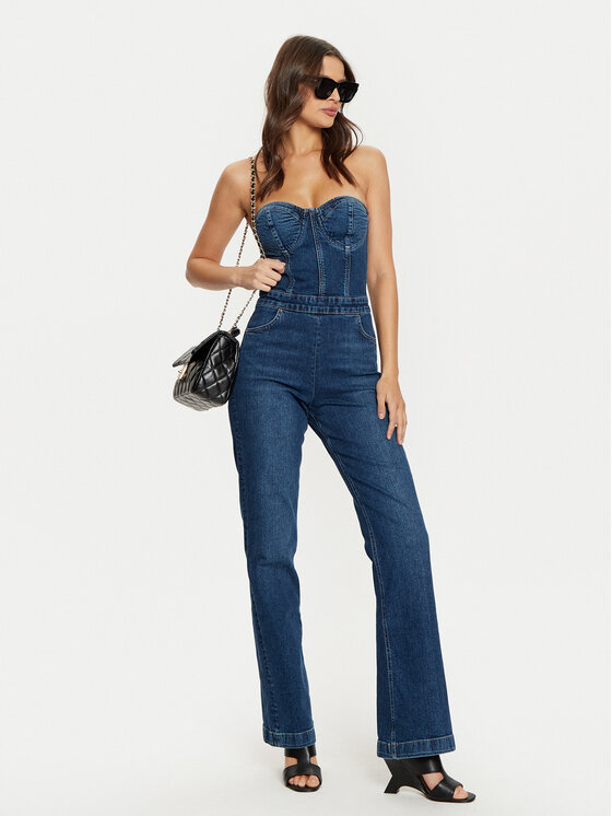 Guess Guess Kezeslábas W4PD1E D5JT1 Sötétkék Regular Fit