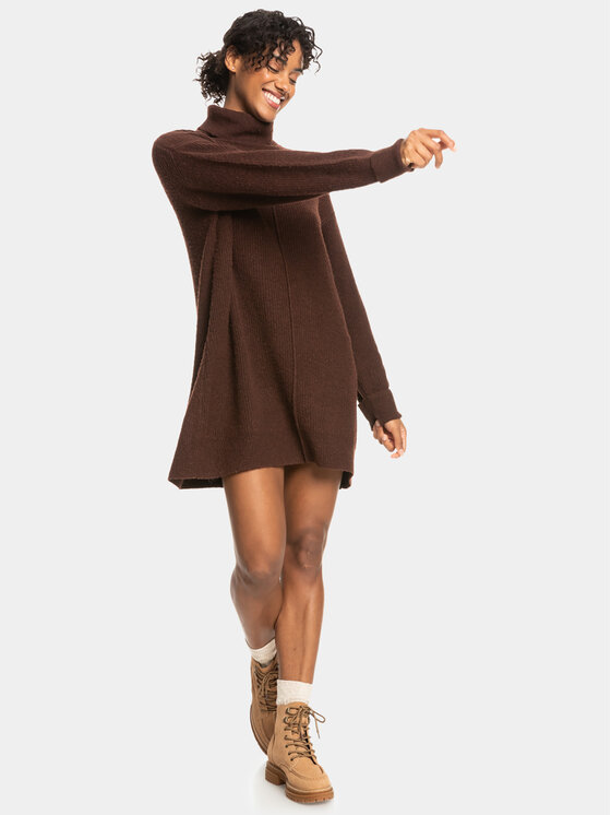 Roxy Roxy Trikotāžas kleita Hawaiian Summer Ktdr ERJKD03450 Brūns Regular Fit