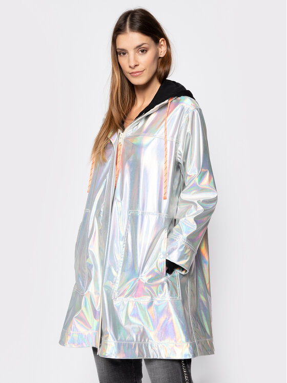 MAX&Co. MAX&Co. Демісезонний плащ Digitale 69019920 Срібний Regular Fit