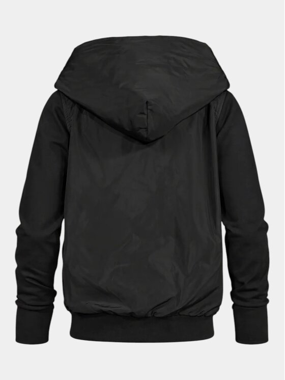 MADE BY SOCIETY MADE BY SOCIETY Kurtka przejściowa ASH Hoodie - H37649 Czarny Basic Fit