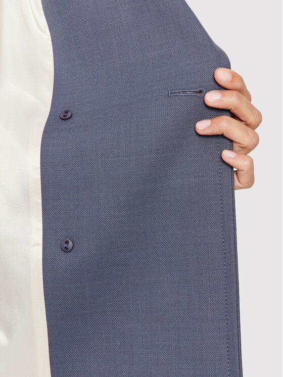 Tommy Hilfiger Tommy Hilfiger Płaszcz przejściowy Blend WW0WW35074 Niebieski Regular Fit