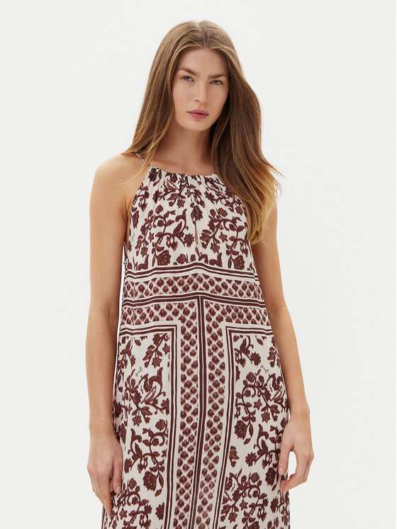 Gaudi Gaudi Φόρεμα καλοκαιρινό 511FD15025 Καφέ Relaxed Fit