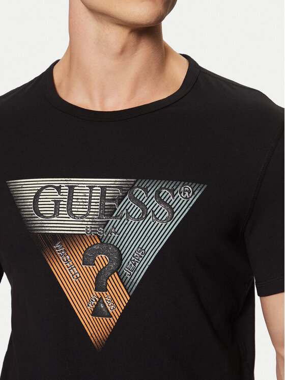 Guess Guess Póló M5RI14 J1314 Fekete Slim Fit
