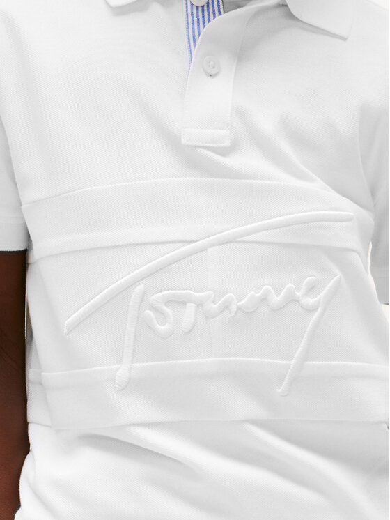 Tommy Hilfiger Tommy Hilfiger Polokošeľa Flag KB0KB09714 Biela Regular Fit