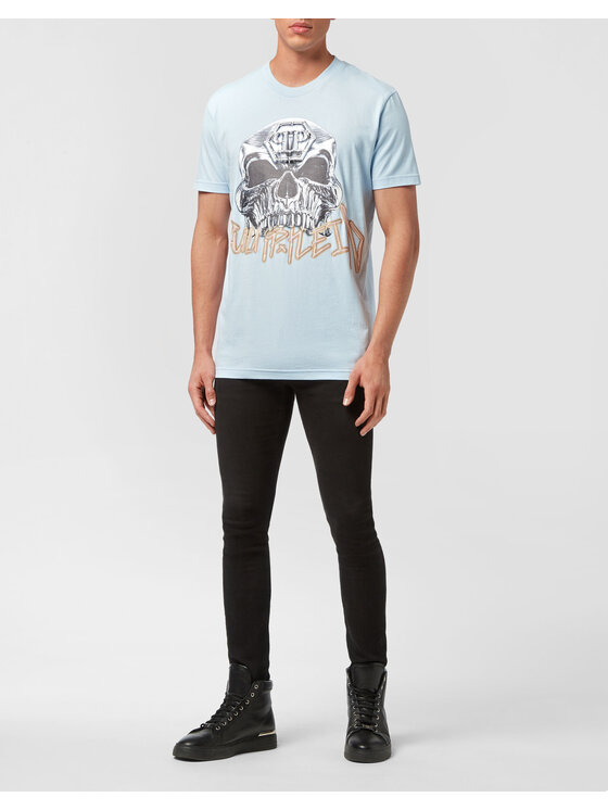 PHILIPP PLEIN PHILIPP PLEIN T-shirt 4177 Celeste Regular Fit