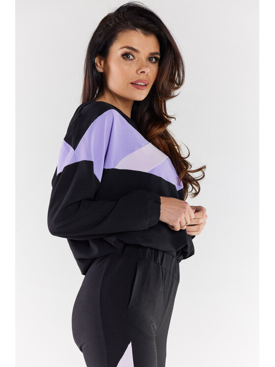 Awama Awama Bluza A497 Czarny Basic Fit