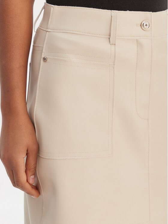 Morgan Morgan Пола от имитация на кожа 261-JILFIT Бежов Slim Fit