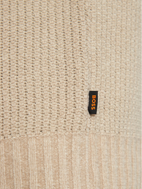 BOSS Boss Sweter 50523568 Beżowy Regular Fit