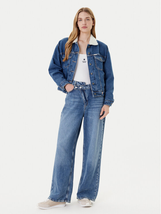 Guess Jeans Guess Jeans Kurtka jeansowa W4BN64 D5CC3 Niebieski Regular Fit