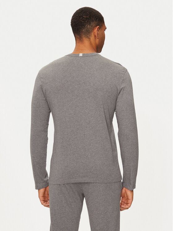 United Colors Of Benetton United Colors Of Benetton Majica z dolgimi rokavi 30964M017 Siva Slim Fit