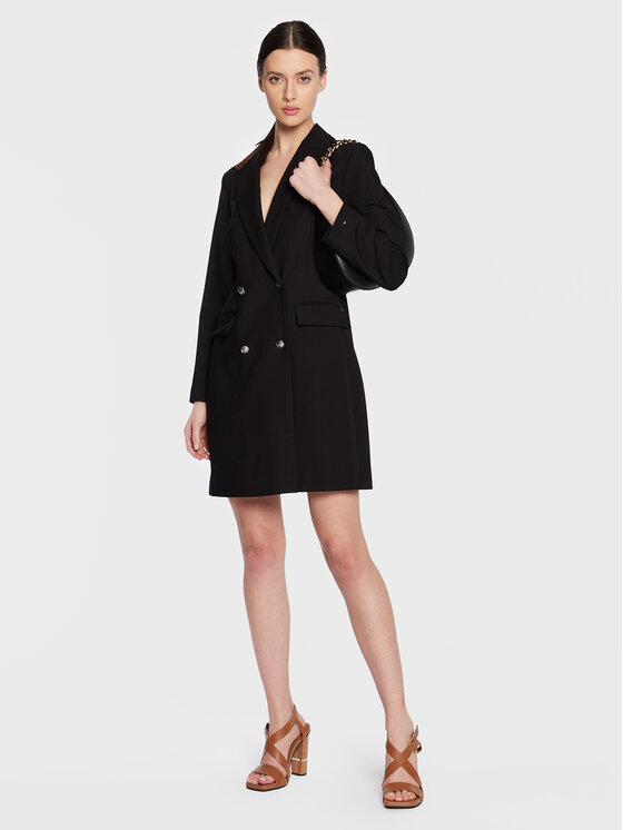 Tommy Hilfiger Tommy Hilfiger Hétköznapi ruha By Night WW0WW37334 Fekete Oversize