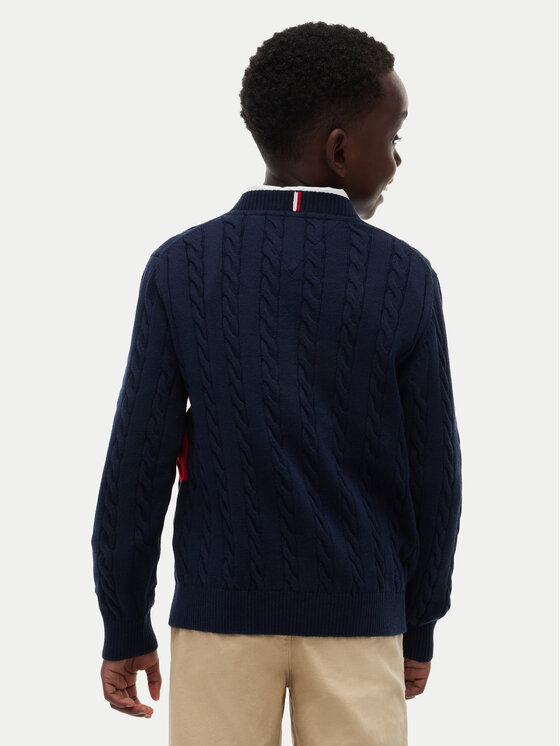 Tommy Hilfiger Tommy Hilfiger Džemper KB0KB09753 Tamnoplava Regular Fit