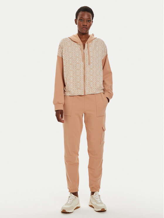 DKNY Tepláková súprava YI70018 Béžová Regular Fit