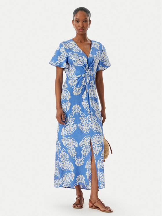 LOLA CASADEMUNT LOLA CASADEMUNT Sukienka letnia LS2616137 Niebieski Regular Fit