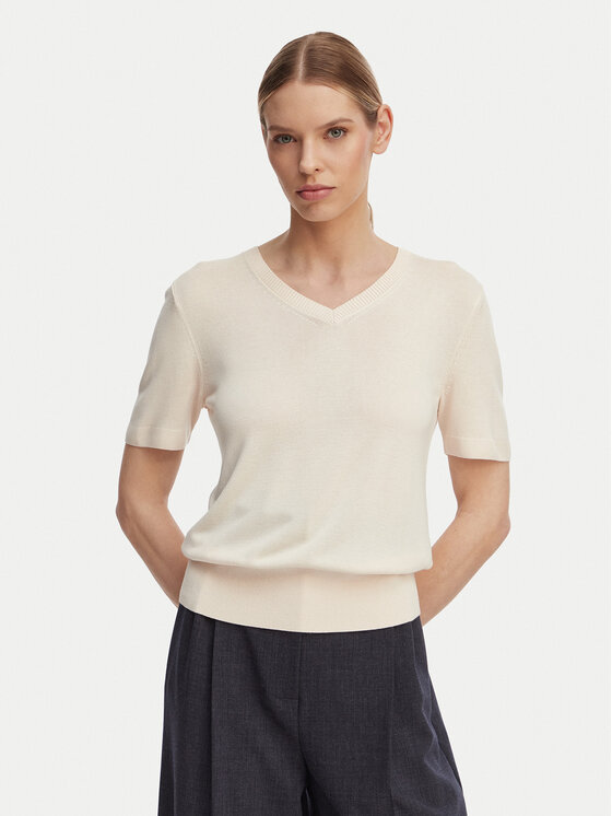 Calvin Klein Pulover LV044F323G Crem Regular Fit
