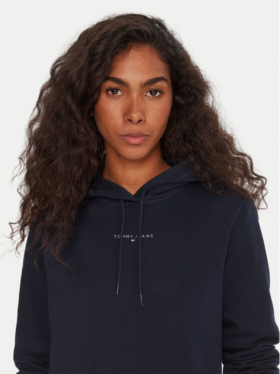 Tommy Jeans Tommy Jeans Majica dugih rukava Linear DW0DW21963 Tamnoplava Regular Fit