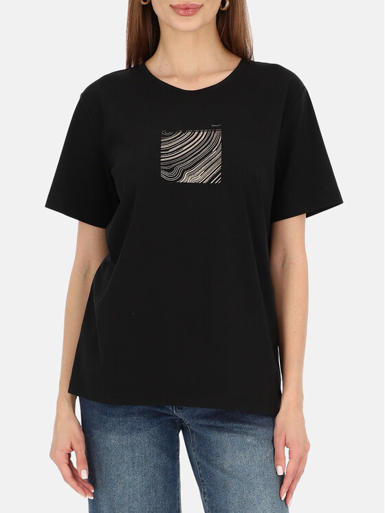 Potis & Verso Potis & Verso T-Shirt Mercy Czarny Regular Fit
