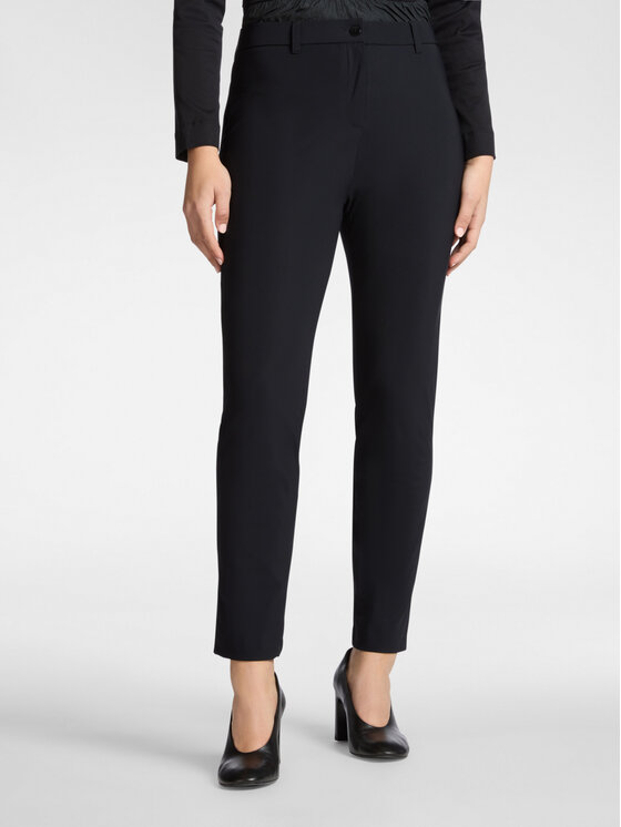 Elena Mirò Elena Mirò Pantaloni di tessuto P193P000440N033 Nero Slim Fit