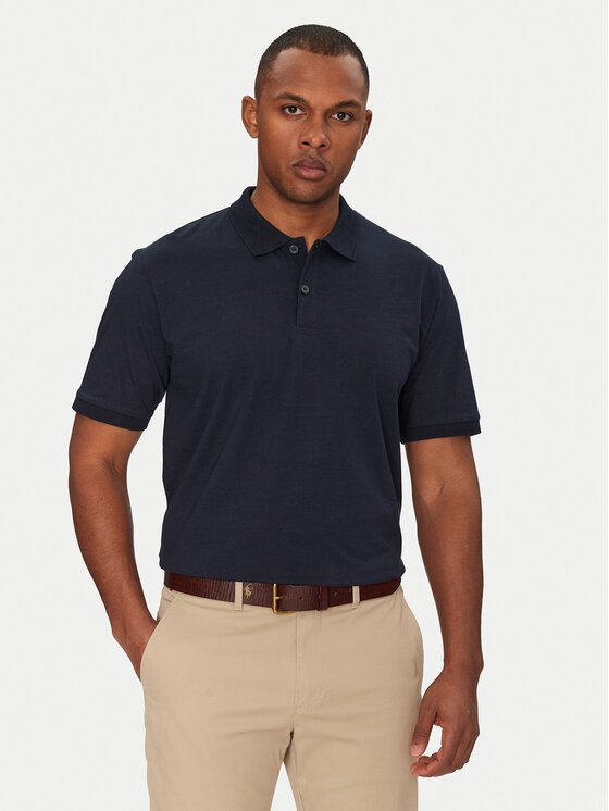 Jack&Jones Polokošeľa Jaxon 12268227 Tmavomodrá Regular Fit
