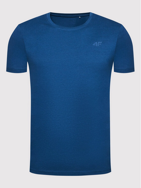 4F 4F T-Shirt NOSH4-TSM352 Granatowy Regular Fit
