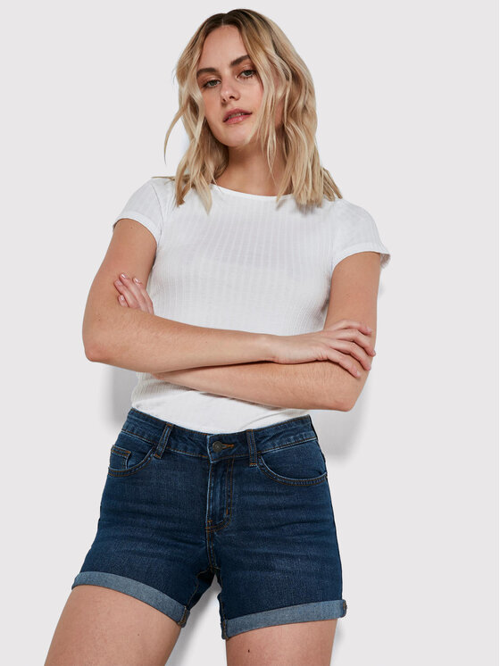 Noisy May Noisy May Pantaloni scurți de blugi Be Lucy 27019454 Bleumarin Slim Fit