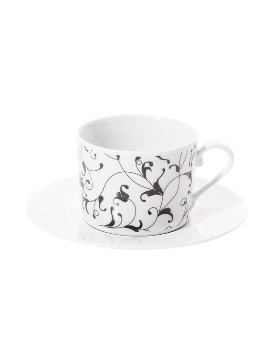 Ćmielów Design Studio Ćmielów Design Studio Filiżanka ze spodkiem Cosmopolitan Oriental Czarny