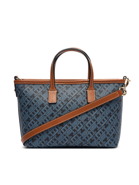 Tommy Hilfiger Tommy Hilfiger Kabelka Th Monoplay Mini Tote Corp AW0AW19177 Tmavomodrá
