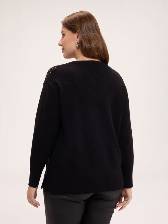 Fiorella Rubino Fiorella Rubino Sweter M468L008744N033 Czarny Regular Fit