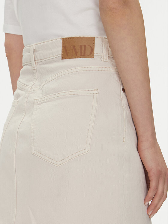 Vero Moda Vero Moda Farmer szoknya Tessa 10301536 Ekru Regular Fit