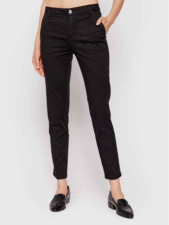 United Colors Of Benetton Medžiaginės kelnės 4GD7558S3 Juoda Slim Fit •  Modivo.lt