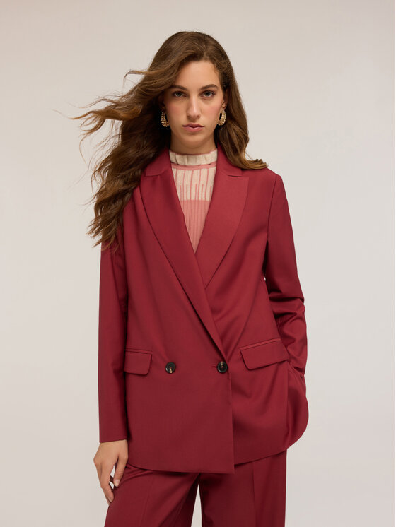 Motivi Motivi Giacca da abito Q732Q000954N036 Bordeaux A-Line Fit