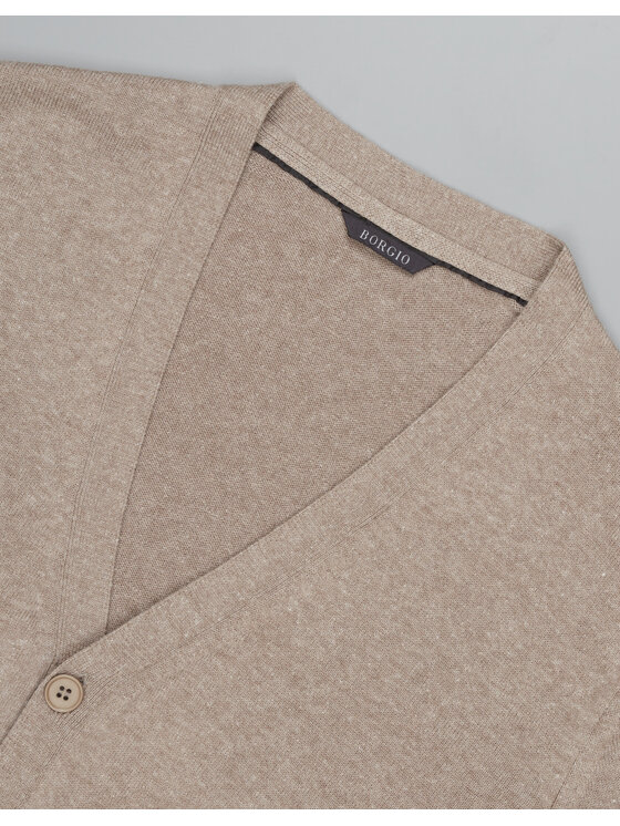Borgio Borgio Kardigan cardano Beżowy Classic Fit